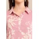 Riie  pastel pink floral print pure cotton a line dress