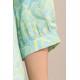 Riie Elegant Pastel Geometric Print A-Line Kurta Dress