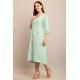 Riie Elegant Pastel Geometric Print A-Line Kurta Dress