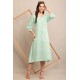 Riie Elegant Pastel Geometric Print A-Line Kurta Dress